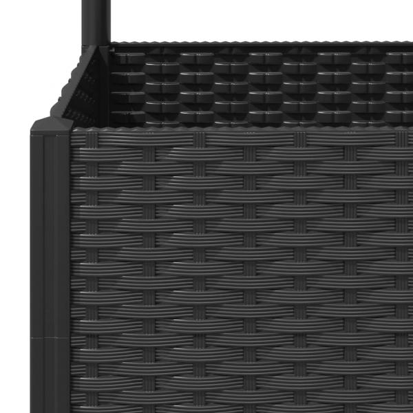 Pflanzkübel mit Spalier Schwarz 80x40x136 cm PP