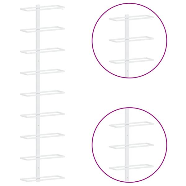 Wand-Weinregal für 9 Flaschen Weiß Eisen