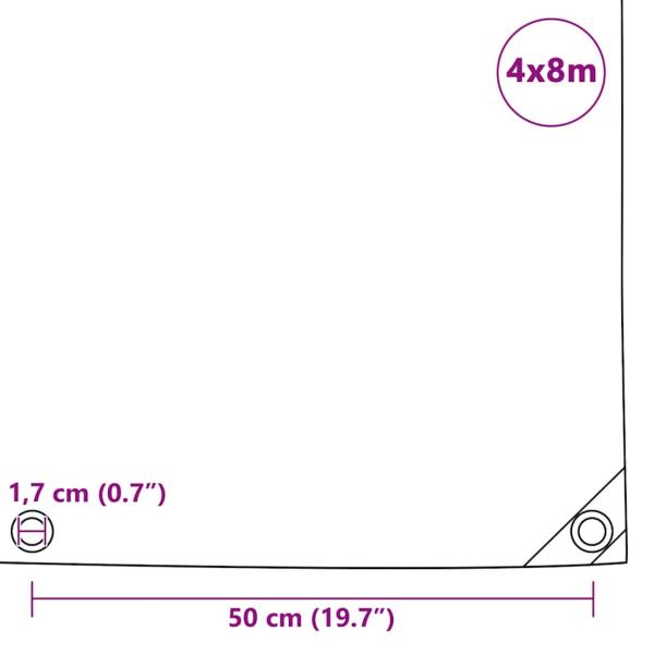 Abdeckplane 650 g/m² 4x8 m