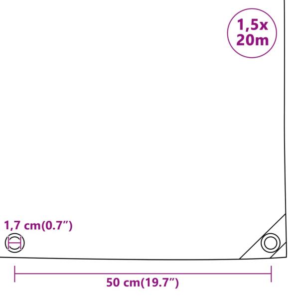 Abdeckplane 650 g/m² 1,5x20 m