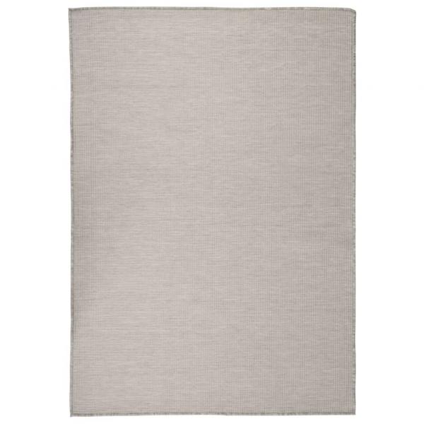 ARDEBO.de - Outdoor-Teppich Flachgewebe 140x200 cm Taupe