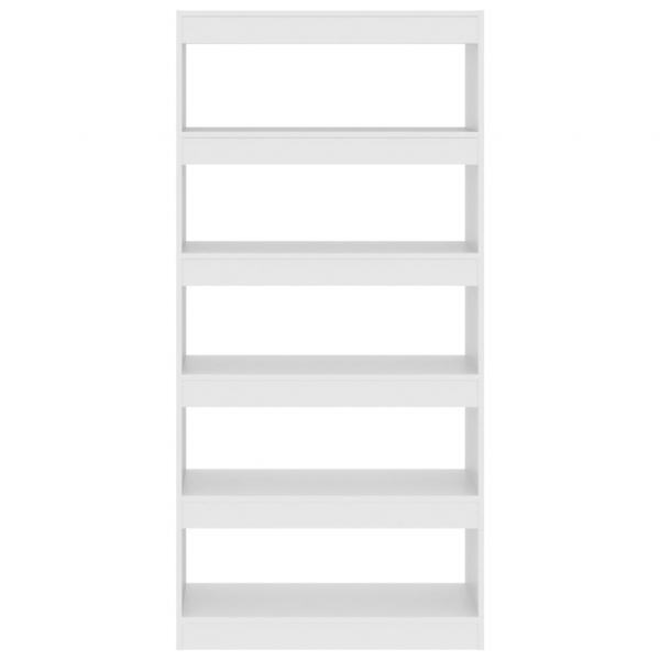 Bücherregal/Raumteiler Weiß 80x30x166 cm Holzwerkstoff