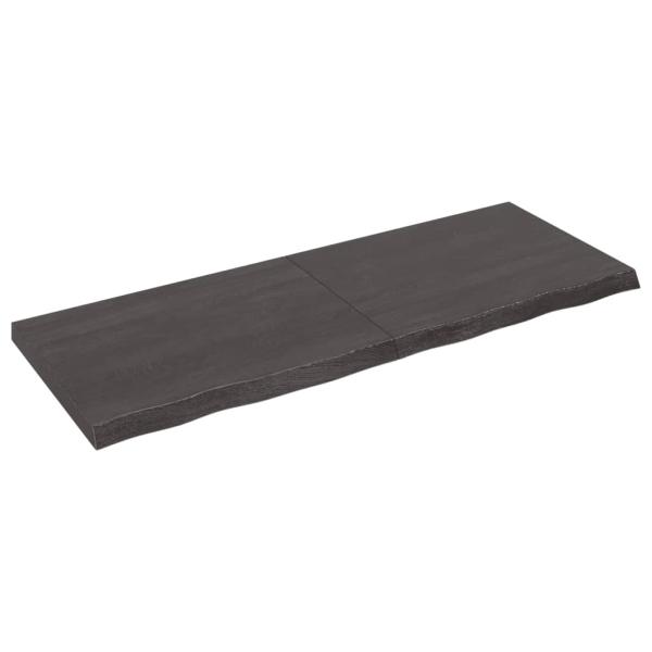 ARDEBO.de - Wandregal Dunkelbraun 160x60x(2-6)cm Massivholz Eiche Behandelt