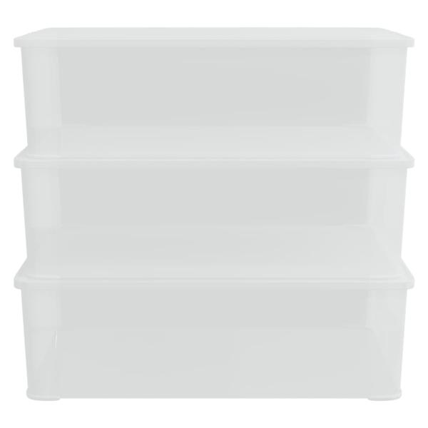 Aufbewahrungsboxen Kunststoff 3 Stk. 25 L Stapelbar