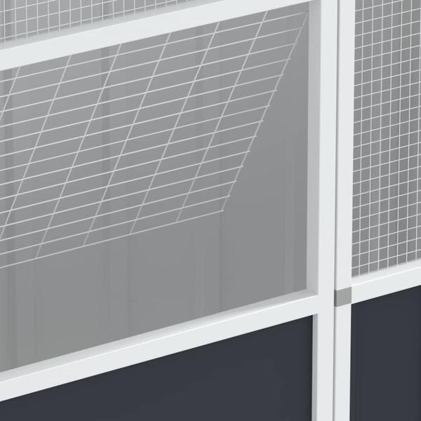 Voliere Anthrazit 115x78x200 cm Verzinkter Stahl