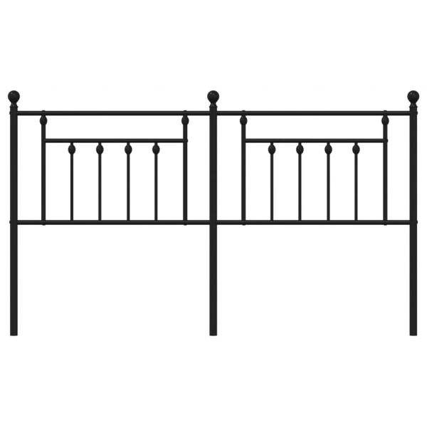 Kopfteil Metall Schwarz 180 cm