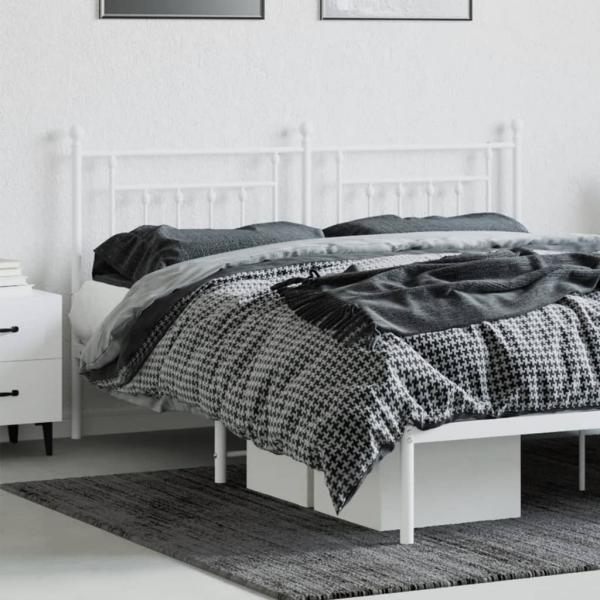 Kopfteil Metall Weiß 160 cm