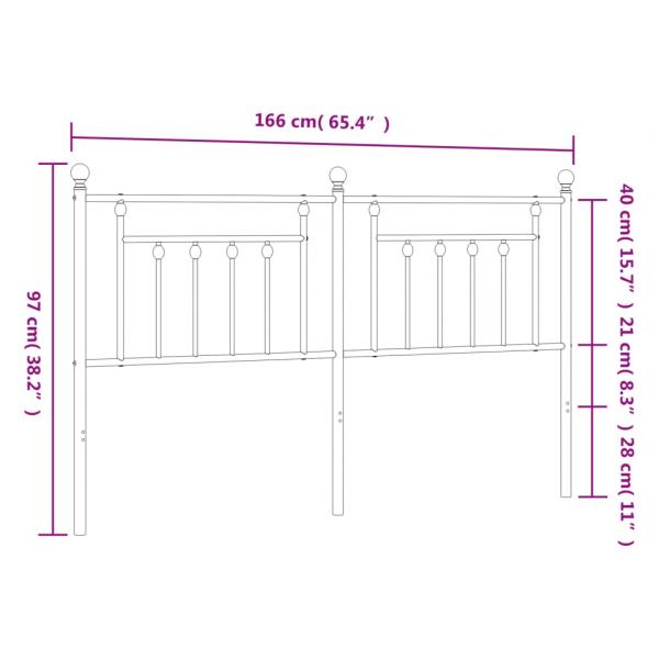 Kopfteil Metall Weiß 160 cm