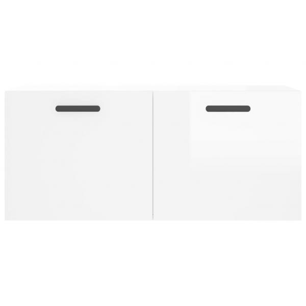 Wandschrank Hochglanz-Weiß 80x36,5x35 cm Holzwerkstoff