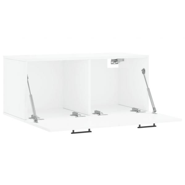 Wandschrank Hochglanz-Weiß 80x36,5x35 cm Holzwerkstoff