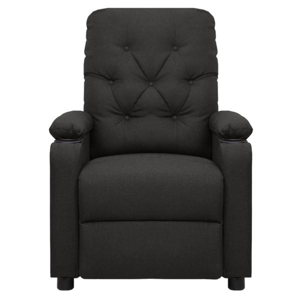 Massagesessel mit Aufstehhilfe Schwarz Stoff