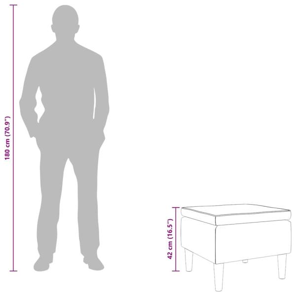 Hocker mit Holzbeinen Rosa Samt