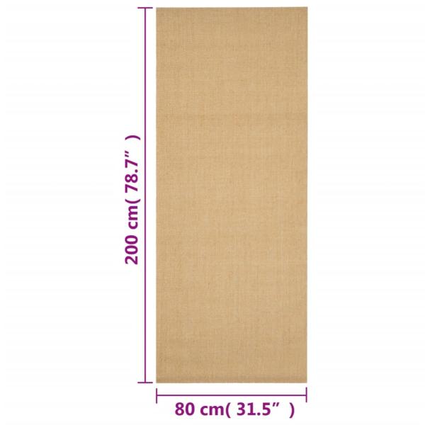 Teppich Natur Sisal 80x200 cm
