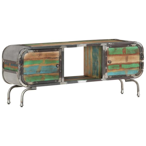 TV-Schrank Mehrfarbig 110x30x42 cm Altholz Massiv