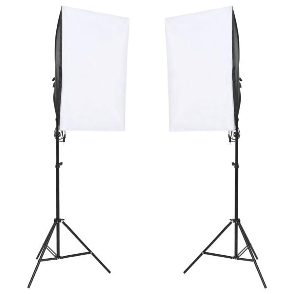 Fotostudio-Set mit Beleuchtung und Hintergrund