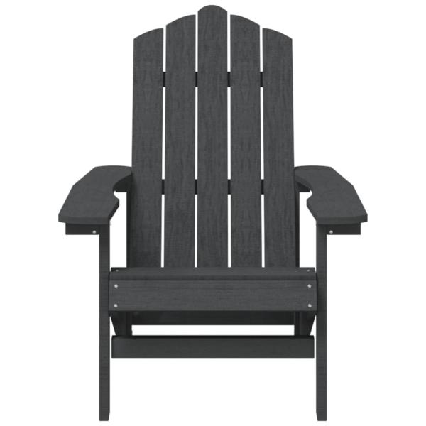 Adirondack-Gartenstühle mit Tisch HDPE Anthrazit