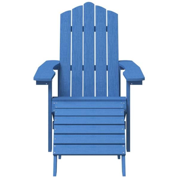 Adirondack-Gartenstühle mit Hocker & Tisch HDPE Aquamarin