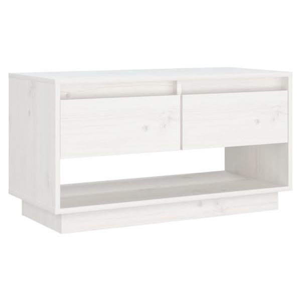 ARDEBO.de - TV-Schrank Weiß 74x34x40 cm Massivholz Kiefer
