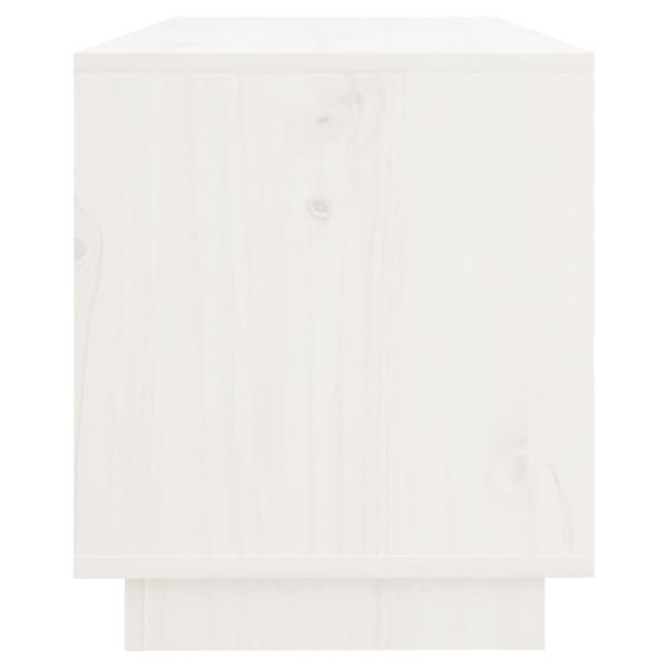 TV-Schrank Weiß 74x34x40 cm Massivholz Kiefer