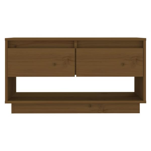 TV-Schrank Honigbraun 74x34x40 cm Massivholz Kiefer