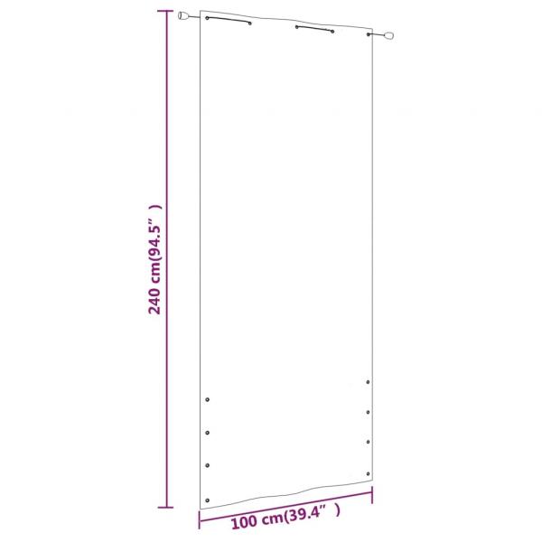 Balkon-Sichtschutz Braun 100x240 cm Oxford-Gewebe