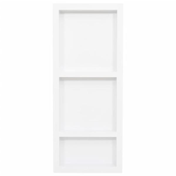 Duschnische mit 3 Fächern Mattweiß 41x99x9 cm