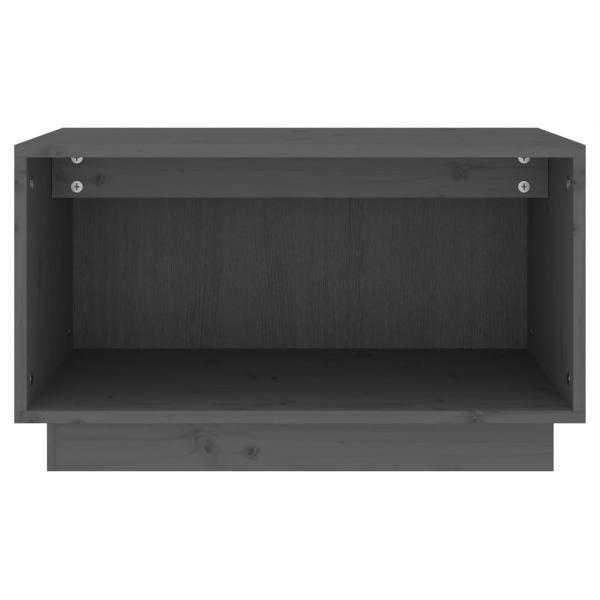 TV-Schrank Grau 60x35x35 cm Massivholz Kiefer