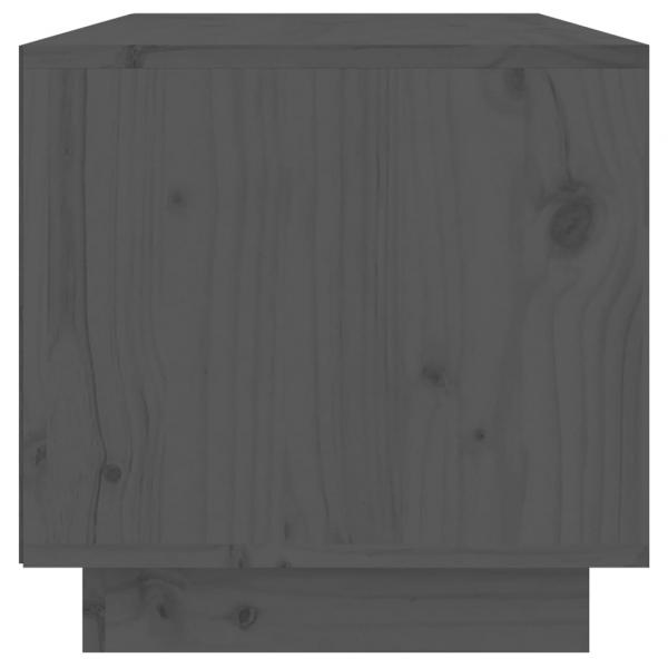 TV-Schrank Grau 60x35x35 cm Massivholz Kiefer