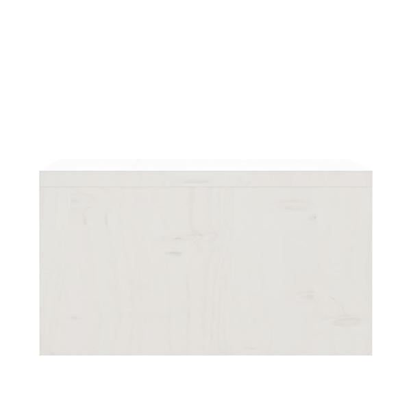 Monitorständer Weiß 50x27x15 cm Massivholz Kiefer