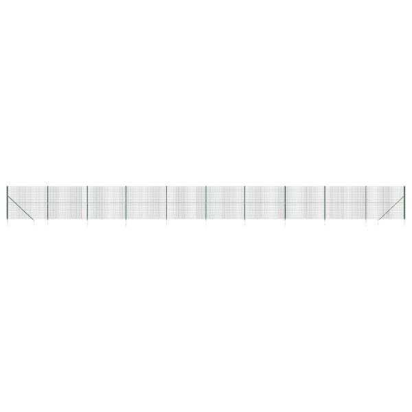 Maschendrahtzaun mit Bodenhülsen Grün 1,6x25 m