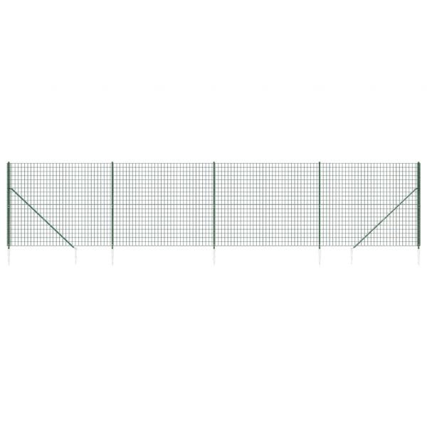 Maschendrahtzaun mit Bodenhülsen Grün 1,6x10 m
