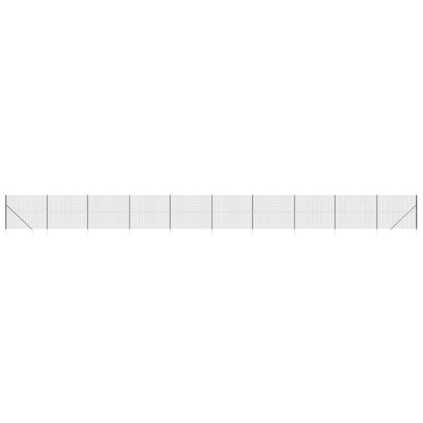 Maschendrahtzaun mit Bodenhülsen Anthrazit 1,4x25 m