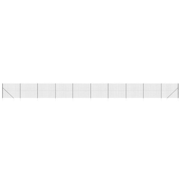 Maschendrahtzaun mit Bodenhülsen Anthrazit 1,4x25 m