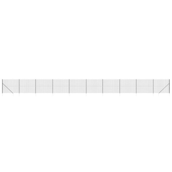 Maschendrahtzaun mit Bodenhülsen Anthrazit 1,6x25 m