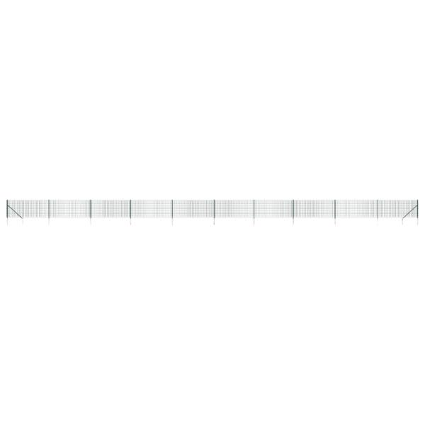 Maschendrahtzaun mit Bodenhülsen Grün 0,8x25 m