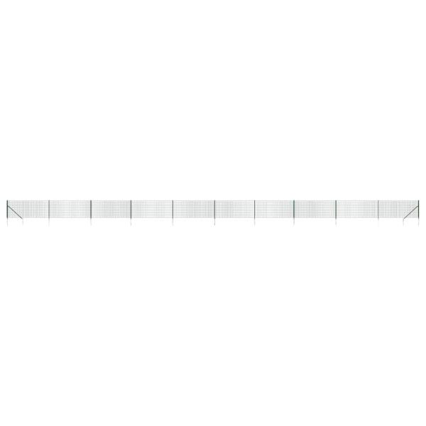 Maschendrahtzaun mit Bodenhülsen Grün 0,8x25 m