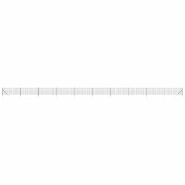 Maschendrahtzaun mit Bodenhülsen Anthrazit 1,1x25 m