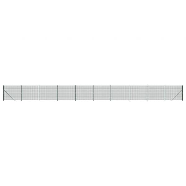 Maschendrahtzaun mit Bodenflansch Grün 1,6x25 m