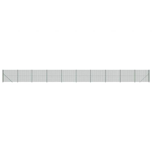 Maschendrahtzaun mit Bodenflansch Grün 1,4x25 m