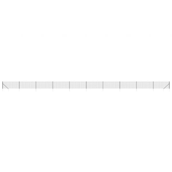 Maschendrahtzaun mit Bodenhülsen Anthrazit 1x25 m