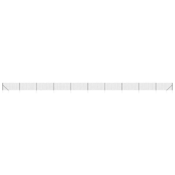 Maschendrahtzaun mit Bodenhülsen Anthrazit 1x25 m