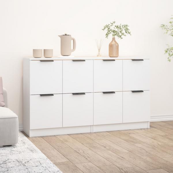 ARDEBO.de - Sideboards 2 Stk. Weiß 60x30x70 cm Holzwerkstoff
