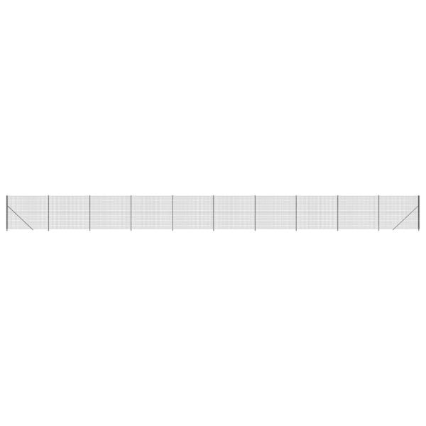 Maschendrahtzaun mit Bodenflansch Anthrazit 2,2x25 m