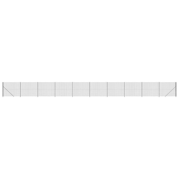 Maschendrahtzaun mit Bodenflansch Anthrazit 2,2x25 m