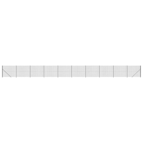 Maschendrahtzaun mit Bodenflansch Anthrazit 1,6x25 m