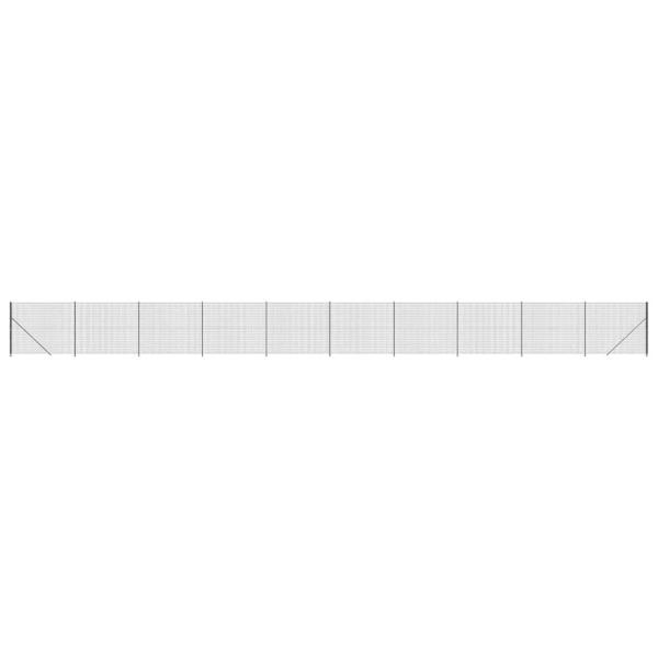 Maschendrahtzaun mit Bodenflansch Anthrazit 1,6x25 m