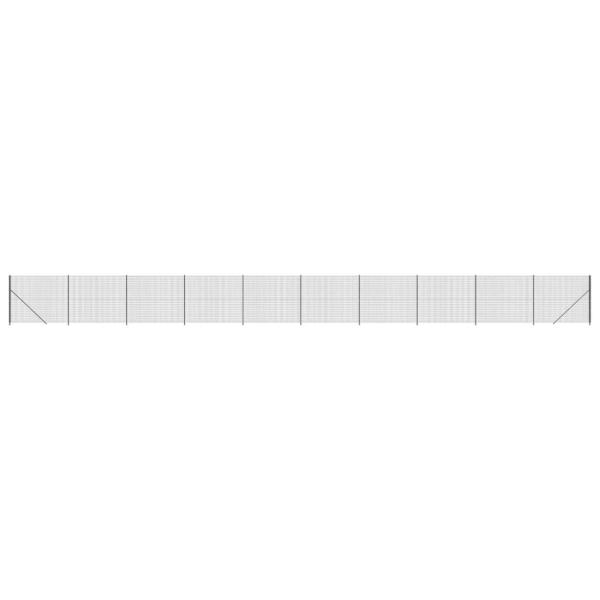 Maschendrahtzaun mit Bodenflansch Anthrazit 1,4x25 m
