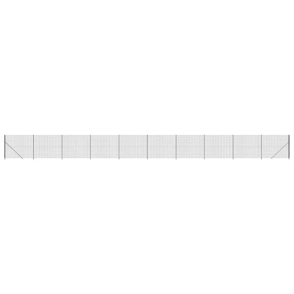 Maschendrahtzaun mit Bodenflansch Anthrazit 1,4x25 m