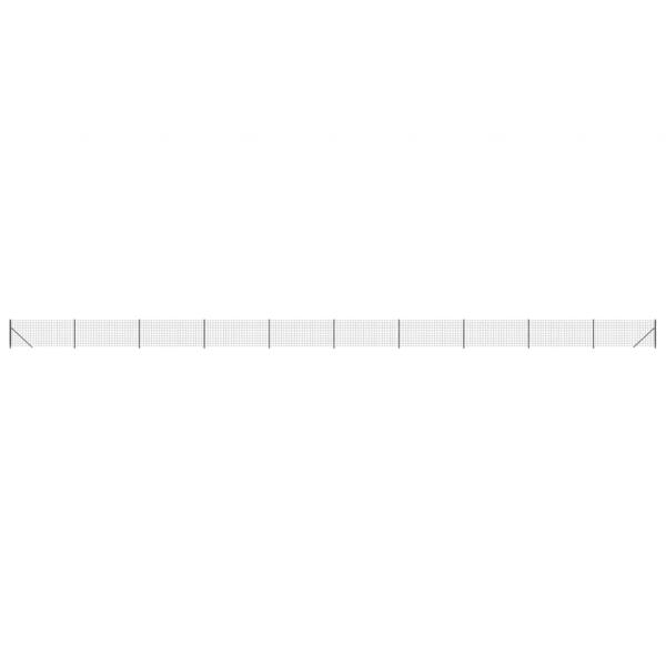 Maschendrahtzaun mit Bodenflansch Anthrazit 1x25 m