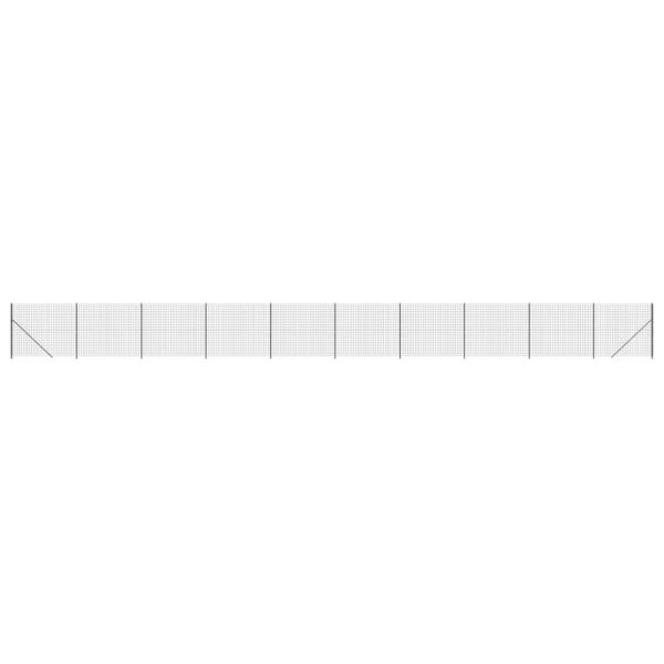 Maschendrahtzaun mit Bodenflansch Anthrazit 2x25 m